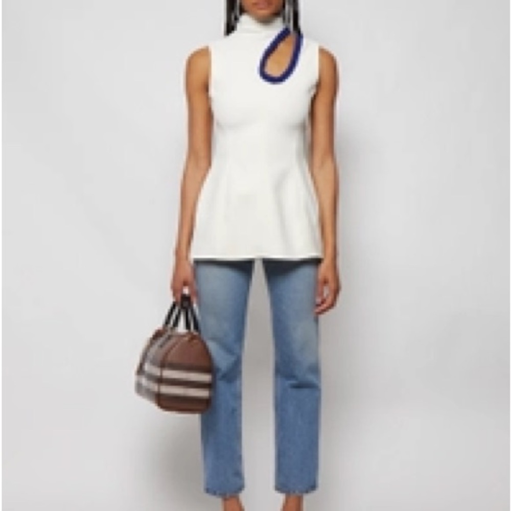 PROENZA SCHOULER Cutout Stretch-Crepe top